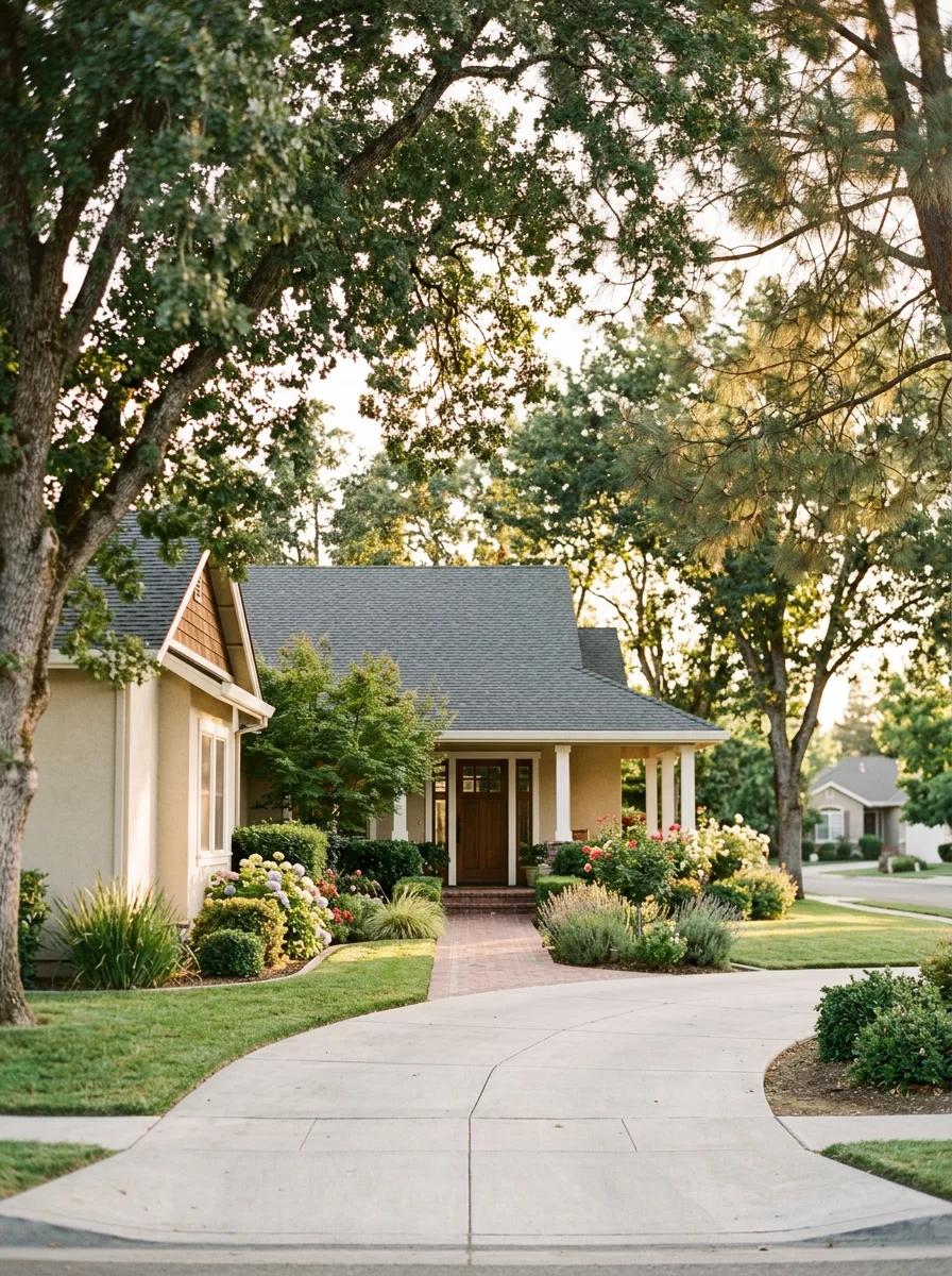 Madera neighborhood home with updated exterior and well-maintained property entrance.